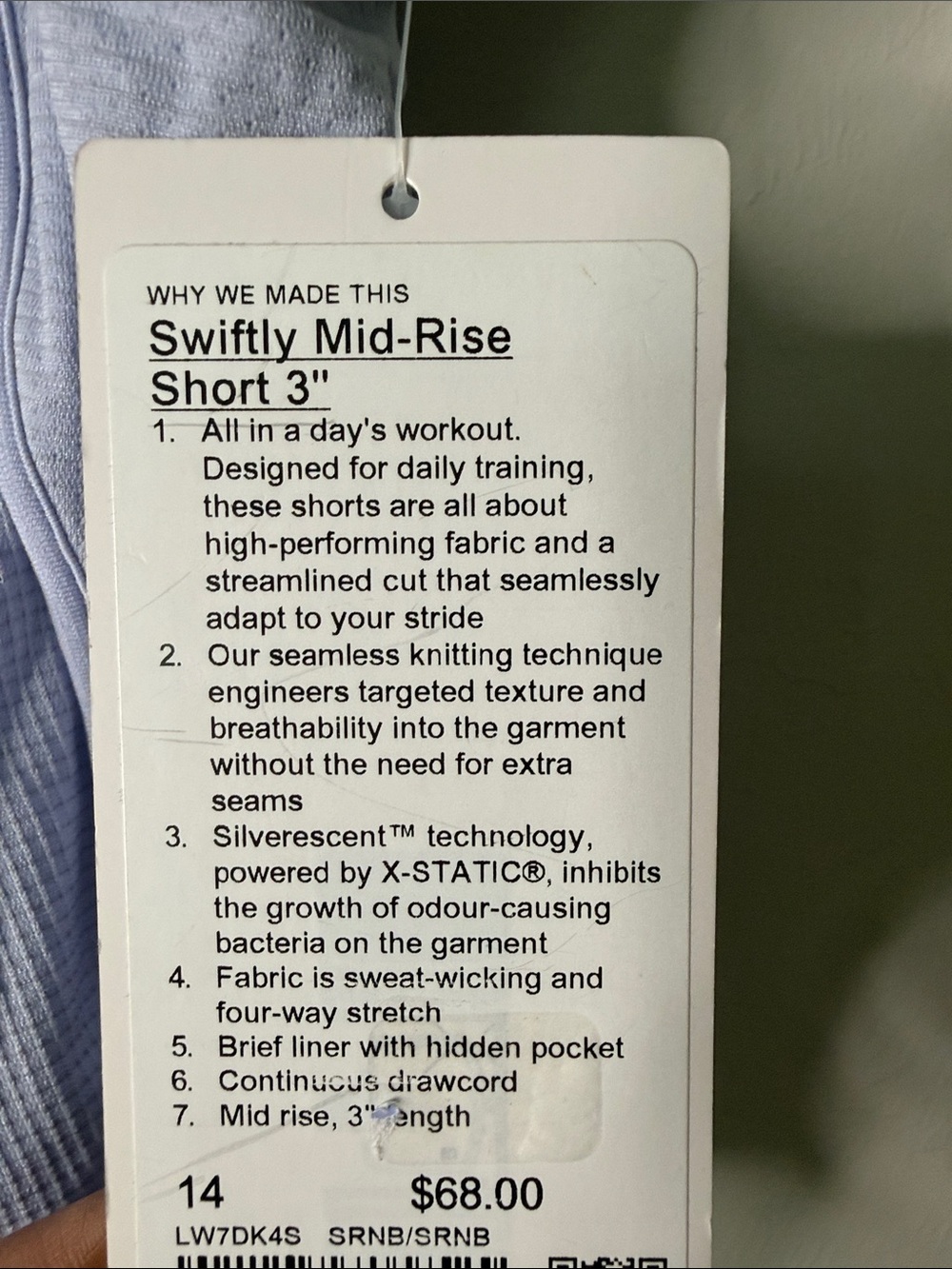 Lululemon Swiftly Mid Rise short 3” - Picture 4 of 4